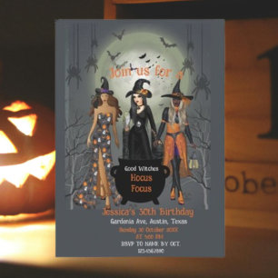 Spooky Hexen Halloween-Party Einladung