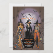 Spooky Hexen Halloween-Party Einladung (Vorderseite)