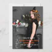 Spooky Hexen Halloween-Party Einladung (Rückseite)