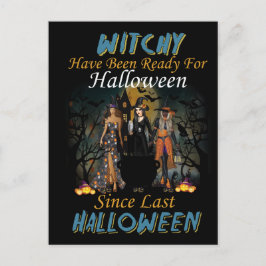 Spooky Hexen Halloween-Party Postkarte