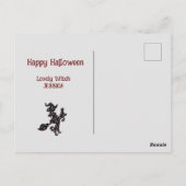 Spooky Hexen Halloween-Party Postkarte (Rückseite)