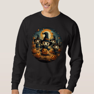 Spooky Hexen Jack-O-Lantern Pumpkins Halloween Sweatshirt