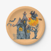 Spooky Hexen thematisch Halloween Papierplatte Pappteller (Vorderseite)