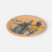 Spooky Hexen thematisch Halloween Papierplatte Pappteller (Schrägansicht)