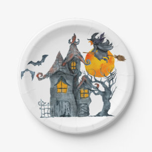 Spooky Hexen thematisch Halloween Papierplatte Pappteller