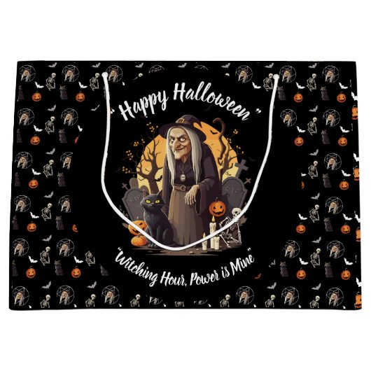 Spooky Hexengebäckchen Halloween 🎃 🧙 ♀️ Große Geschenktüte (Vorderseite)