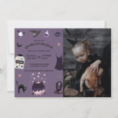Spooky Hexengeburt Foto Einladung (Vorderseite)