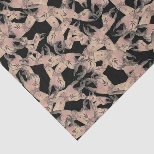 Spooky Hexenhandschuh Halloween-Gewebe Seidenpapier (Ausschnitt)