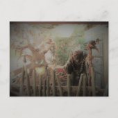 Spooky Hexenkarte Halloween Postkarte (Vorderseite)