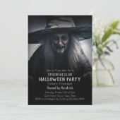 Spooky Hexenkostüm Party Einladung (Stehend Vorderseite)