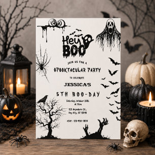 Spooky Hey Boo Kids Halloween Party Einladung