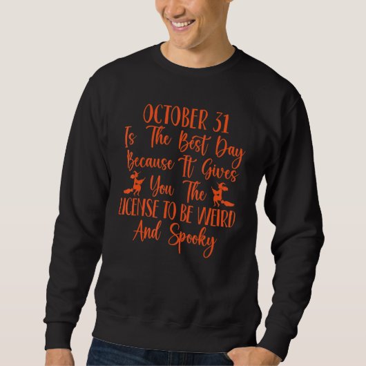 Spooky Horror Ghost Boo Creepy Halloween Sweatshirt (Vorderseite)