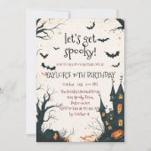 Spooky House and Forest Halloween Party Einladung (Vorderseite)
