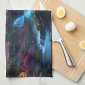 Spooky House auf Halloween Hill Geschirrtuch (Viertel Falte)