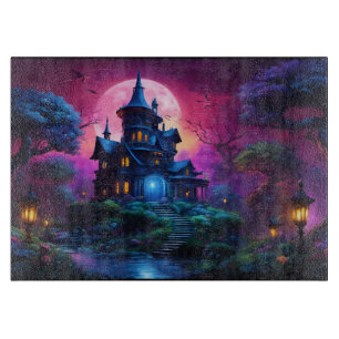Spooky House auf Halloween Hill Schneidebrett