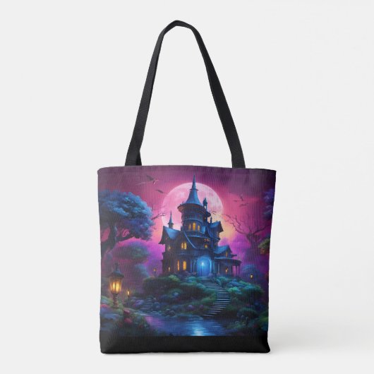Spooky House auf Halloween Hill Tasche (Rückseite)