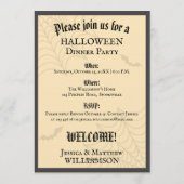 Spooky House Halloween Dinner Party Invitation Einladung (Rückseite)