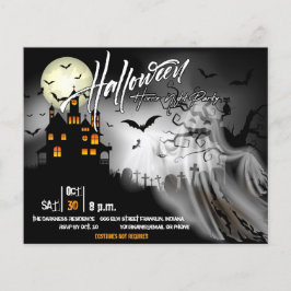 Spooky House Halloween-Party Einladen Flyer