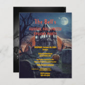 Spooky House Halloween-Party Einladung (Vorne/Hinten)