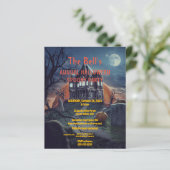 Spooky House Halloween-Party Einladung (Stehend Vorderseite)