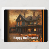 Spooky House Pumpkin Halloween Collection Feiertagskarte (Vorne/Hinten)
