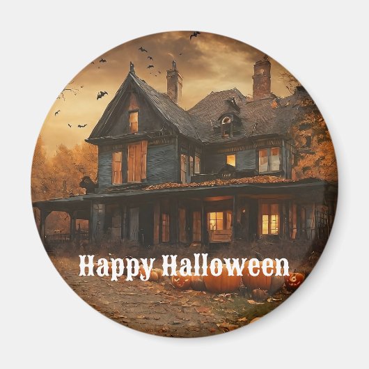 Spooky House Pumpkin Halloween Collection Magnet (Vorne)