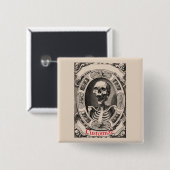 Spooky Human Skull Thunder_Cove Button (Vorne & Hinten)
