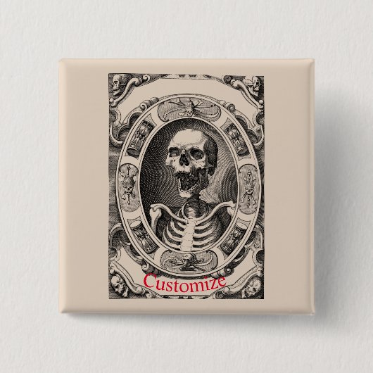 Spooky Human Skull Thunder_Cove Button (Vorderseite)