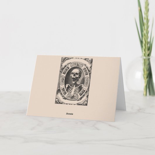 Spooky Human Skull Thunder_Cove Dankeskarte (Rückseite)