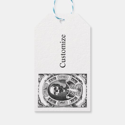 Spooky Human Skull Thunder_Cove Geschenkanhänger (Rückseite)