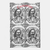 Spooky Human Skull Thunder_Cove Geschirrtuch (Vertikal)