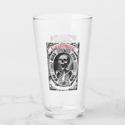 Spooky Human Skull Thunder_Cove Glas (Vorderseite)