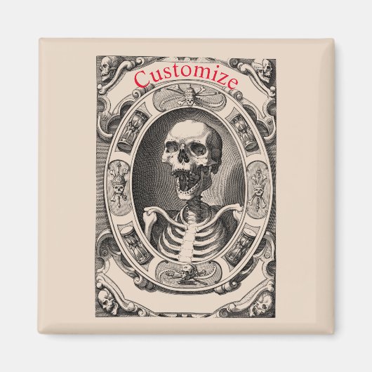 Spooky Human Skull Thunder_Cove Magnet (Vorne)