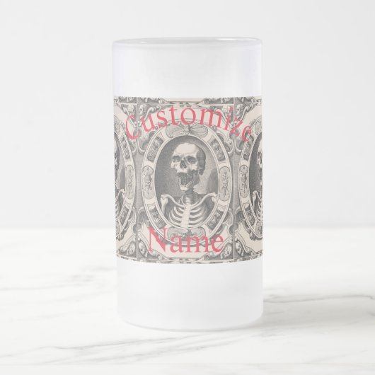 Spooky Human Skull Thunder_Cove Mattglas Bierglas (Mittel)