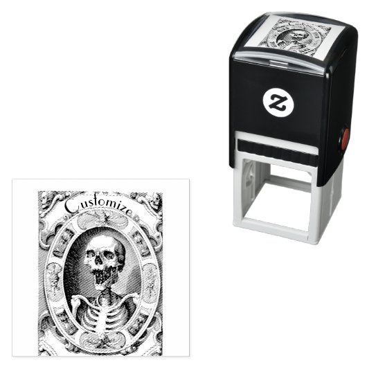 Spooky Human Skull Thunder_Cove Permastempel (Beispiel)