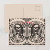 Spooky Human Skull Thunder_Cove Postkarte (Vorne/Hinten)