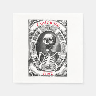 Spooky Human Skull Thunder_Cove Serviette