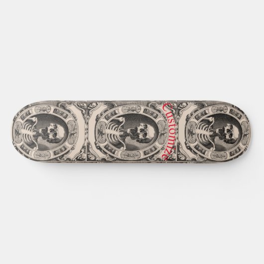 Spooky Human Skull Thunder_Cove Skateboard (Horizontal)
