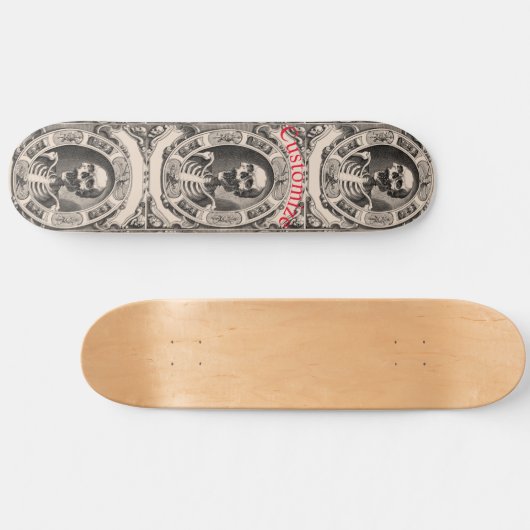 Spooky Human Skull Thunder_Cove Skateboard (Horizontal)