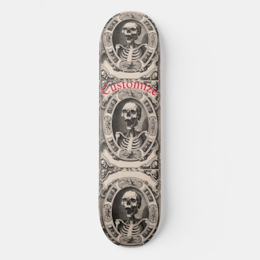 Spooky Human Skull Thunder_Cove Skateboard (Vorderseite)