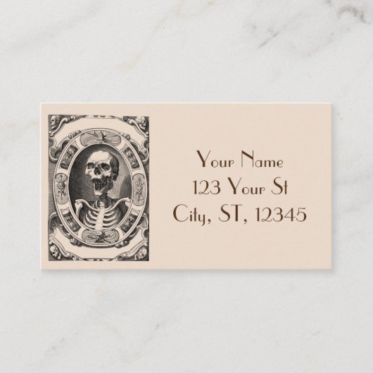 Spooky Human Skull Thunder_Cove Visitenkarte (Vorderseite)