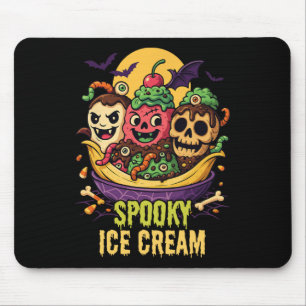 Spooky Ice Cream Dessous Halloween Design Mousepad