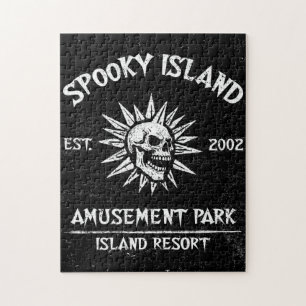 Spooky Island Est 2002 Vergnügungspark Totenkopf Puzzle