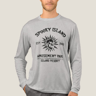 Spooky Island Est 2002 Vergnügungspark Totenkopf ( Tri-Blend Shirt