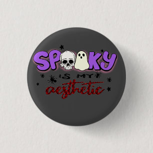 Spooky ist meine Ästhetik - Halloween Schädel und Button
