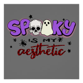 Spooky ist meine Ästhetik - Halloween Schädel und Poster
