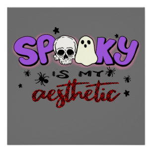 Spooky ist meine Ästhetik - Halloween Schädel und Poster