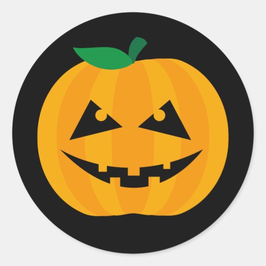 Spooky Jack-O'-Lantern Halloween-Design Runder Aufkleber (Vorderseite)