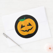 Spooky Jack-O'-Lantern Halloween-Design Runder Aufkleber (Umschlag)