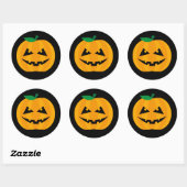 Spooky Jack-O'-Lantern Halloween-Design Runder Aufkleber (Blatt)